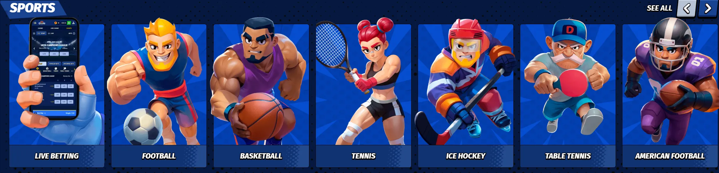 Big clash casino sports games